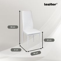 Liana 4+1 étkező garnitúra fehér