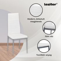 Renton 6+1 étkező garnitúra fehér-szürke