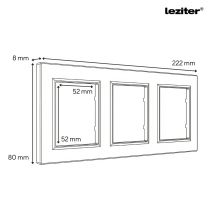 Nova hármas keret vízszintes fehér