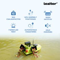 Etetőhajó V6 GPS 3 tartályos hátra és oldalkidobós nightlight