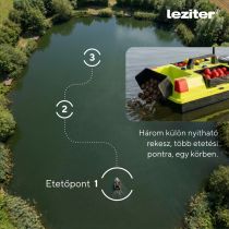 Etetőhajó V6 GPS 3 tartályos hátra és oldalkidobós nightlight