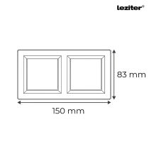 Nova kettős váltókapcsoló 106 fehér dupla kerettel