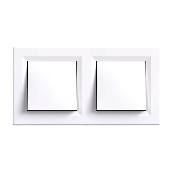 Nova kettős váltókapcsoló 106 fehér dupla kerettel