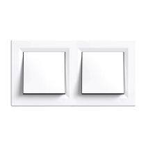 Nova kettős kereszt kapcsoló 107 fehér dupla kerettel