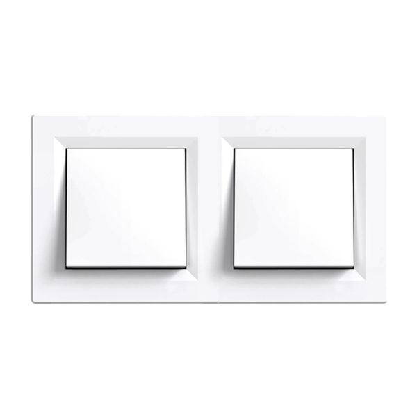 Nova kettős kereszt kapcsoló 107 fehér dupla kerettel