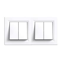 Nova kettős csillárkapcsoló 105 fehér kerettel