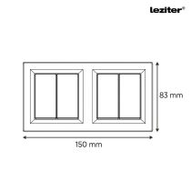 Nova kettős csillárkapcsoló 105 fehér kerettel