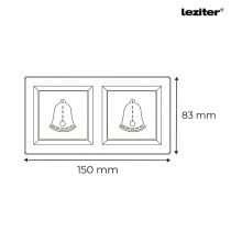 Nova kettős csengő kapcsoló 101N fehér kerettel