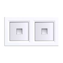 Nova kettős UTP aljzat RJA-45 fehér kerettel