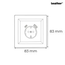 Nova csatlakozóaljzat USB csatlakozóval fehér kerettel