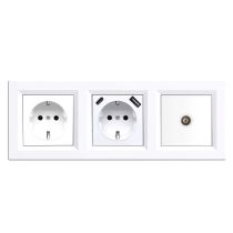 Nova dugalj, USB, TV csatlakozóval fehér kerettel