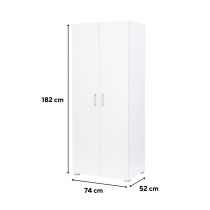Family ruhásszekrény 74x182 cm fehér
