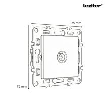 Nova III kettő dugalj TV csatlakozóval fehér kerettel