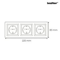 Nova III földelt dugalj fehér kerettel