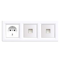 Nova III dugalj kettő UTP csatlakozóval fehér kerettel