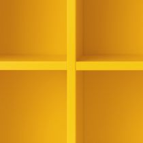 Boxie nyitott fali szekrény 80x80x37 cm sárga