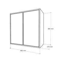 Boxie 2 ajtós fali szekrény 80x80x37 cm fehér