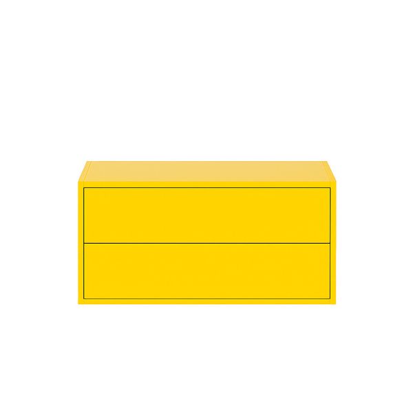 Boxie 2 fiókos fali szekrény 40x80x37 cm sárga