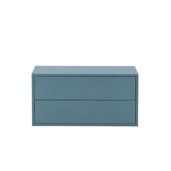 Boxie 2 fiókos fali szekrény 40x80x37 cm petrol kék