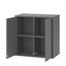 Boxie 2 ajtós fali szekrény 80x80x37 cm antracit