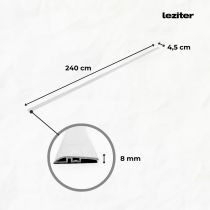 Vinyl SPC padló szintkiegyenlítő Serona kőhatású homokszürke 2400x45x8 mm