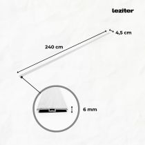 Vinyl SPC padló burkolatváltó Serona kőhatású homokszürke 2400x45x6 mm