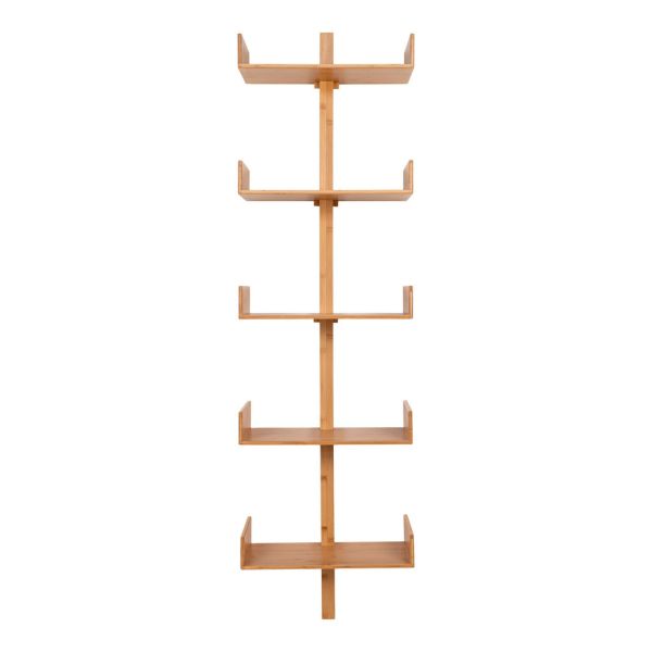 Villa polc bambusz, natúr, 50x180 cm