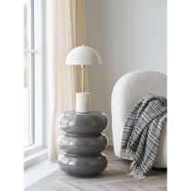 Rosolina dohányzóasztal üvegszálból, barna, ø35,5x44 cm