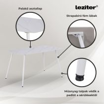 Ravena 6+1 étkező garnitúra fehér-fehér