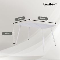 Ravena 4+1 étkező garnitúra fehér-fehér