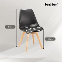 Nuvia 4+1 étkező garnitúra fehér-fekete