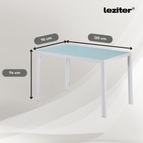 Liva 4+1 étkező garnitúra fehér-fekete