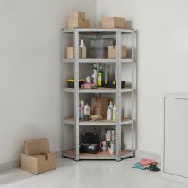 Nagy teherbírású sarokpolc 180x70x40-40 cm 175 kg króm