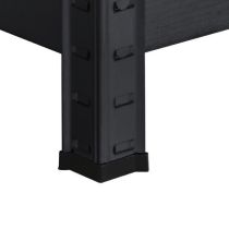 Nagy teherbírású sarokpolc 180x70x40-40 cm 175 kg fekete