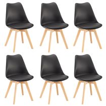 Silla étkezőszék 6 db fekete színben