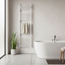 Íves törölközőszárító radiátor 1600x500 mm fehér