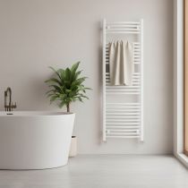 Íves törölközőszárító radiátor 1400x500 mm fehér