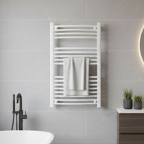 Íves törölközőszárító radiátor 1000x500 mm fehér