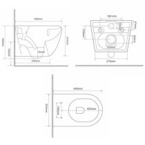 Delano fali rimless WC soft-close ülőkével