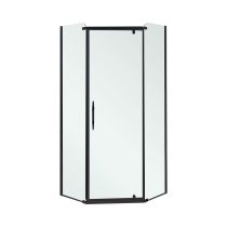 Celtic 90x90 cm ötszögletű zuhanykabin tálca nélkül fekete