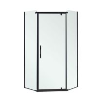 Celtic 100x100 cm ötszögletű zuhanykabin tálca nélkül fekete