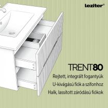 Trent 80 alsó szekrény mosdóval