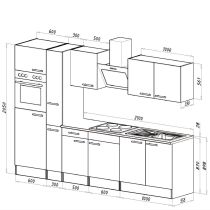 Yorki 300 konyhabútor sütős és mikrohullámű sütős kivitelben