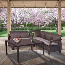 Corfu Relax kerti bútor garnitúra melody asztallal