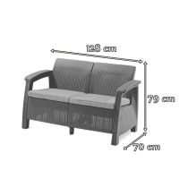 Corfu Fiesta II duo kerti bútor garnitúra melody asztallal