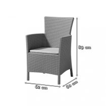 Meliowa 6 fős kerti bútor garnitúra