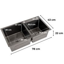 Meria IV rozsdamentes mosogató