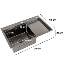 Dahlia IV rozsdamentes mosogató