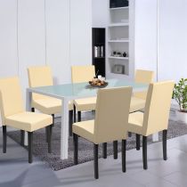 Mira 6+1 étkező garnitúra fehér-bézs