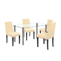 Cadiz 4+1 étkező garnitúra fehér-bézs